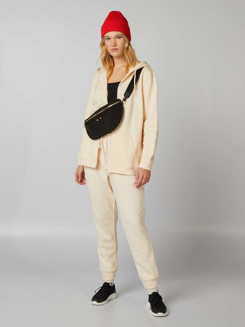 Sweatshirt com capuz Ecru - Kiabi