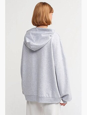 Sweatshirt com capuz em algodão oversized dilvin