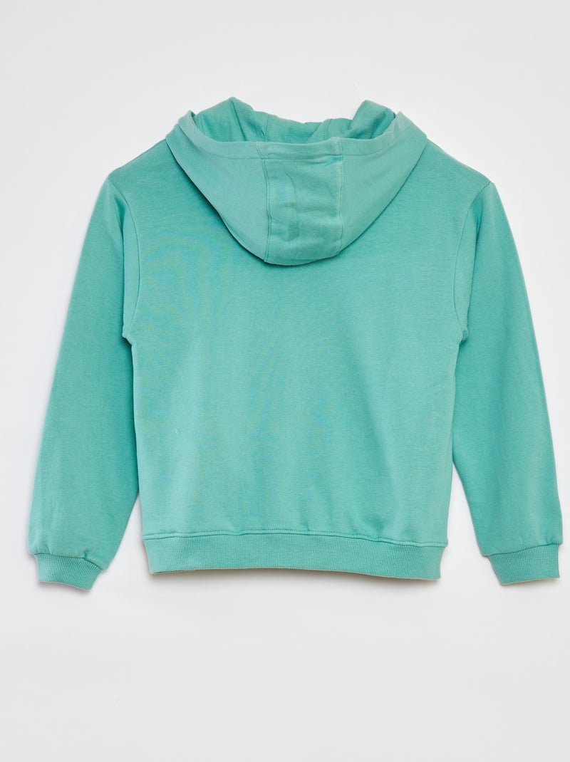Sweatshirt com capuz em French Terry 'Mundo Jurássico' VERDE - Kiabi