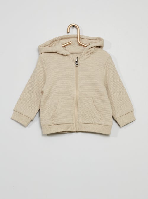 Sweatshirt com capuz em malha de fantasia - Kiabi