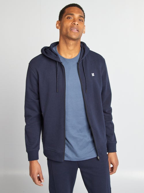 Sweatshirt com capuz em malha piqué - Kiabi