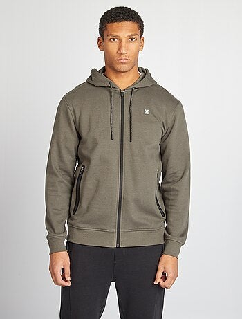 Sweatshirt com capuz em malha piqué