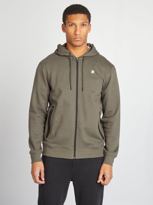 Sweatshirt com capuz em malha piqué - Kiabi