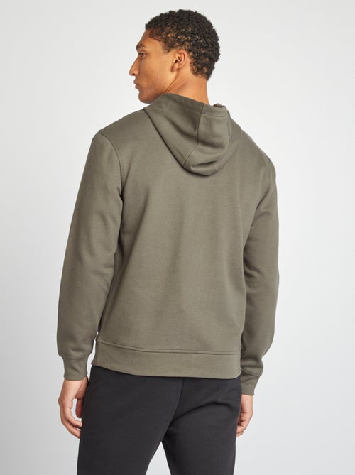 Sweatshirt com capuz em malha piqué - Kiabi