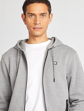 Sweatshirt com capuz em malha piqué