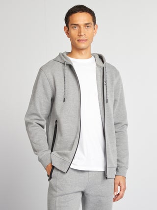 Sweatshirt com capuz em malha piqué