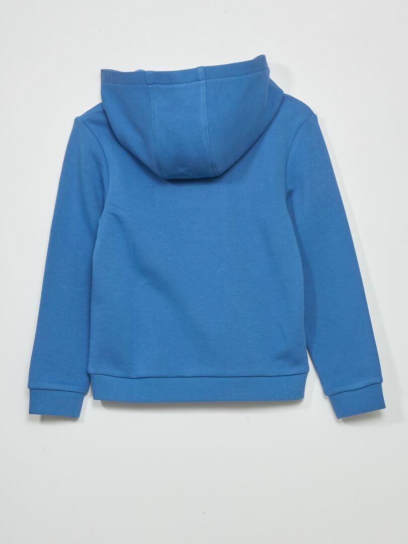Sweatshirt com capuz em moletão AZUL - Kiabi