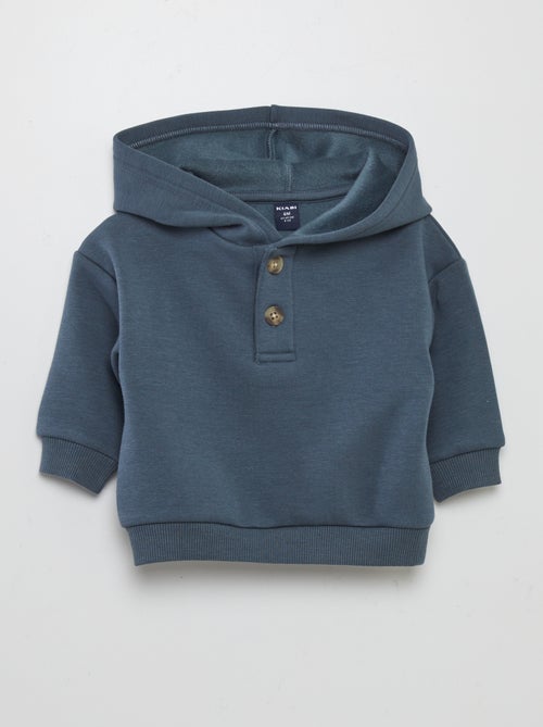 Sweatshirt com capuz em moletão - Kiabi