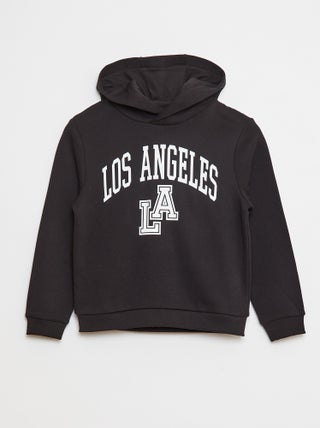 Sweatshirt com capuz em moletão