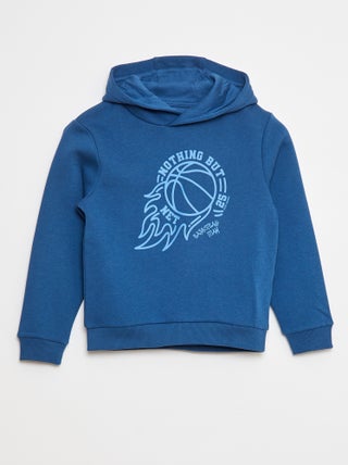 Sweatshirt com capuz em moletão
