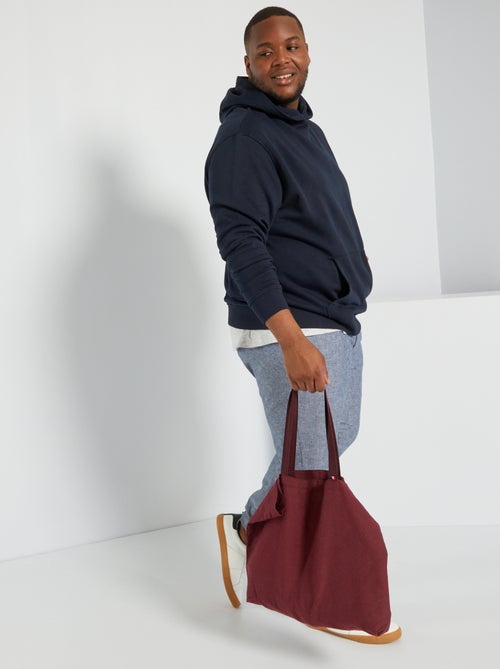 Sweatshirt com capuz em moletão - Kiabi