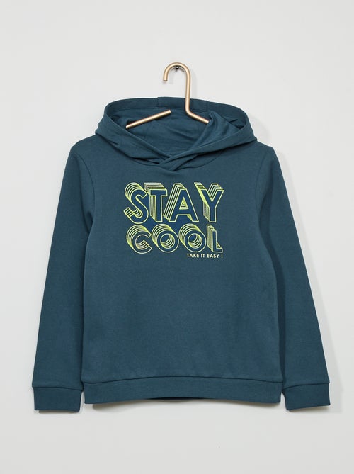 Sweatshirt com capuz em moletão - Kiabi