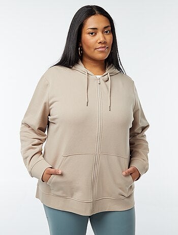 Sweatshirt com capuz em moletão