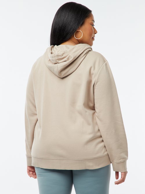 Sweatshirt com capuz em moletão - Kiabi