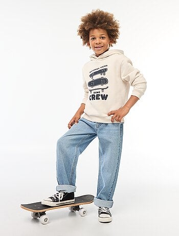 Sweatshirt com capuz em moletão