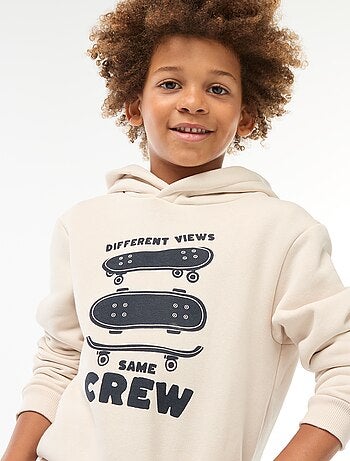 Sweatshirt com capuz em moletão