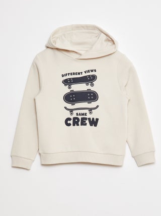Sweatshirt com capuz em moletão