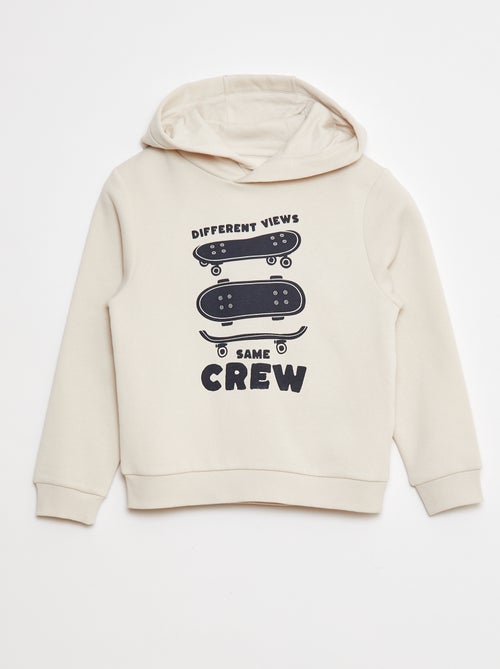 Sweatshirt com capuz em moletão - Kiabi