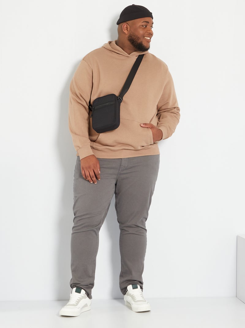 Sweatshirt com capuz em moletão BEGE - Kiabi