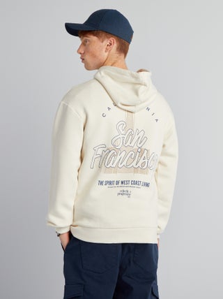 Sweatshirt com capuz em moletão