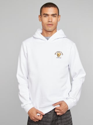 Sweatshirt com capuz em moletão