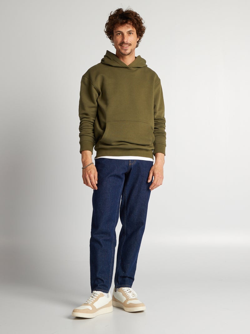 Sweatshirt com capuz em moletão CAQUI - Kiabi