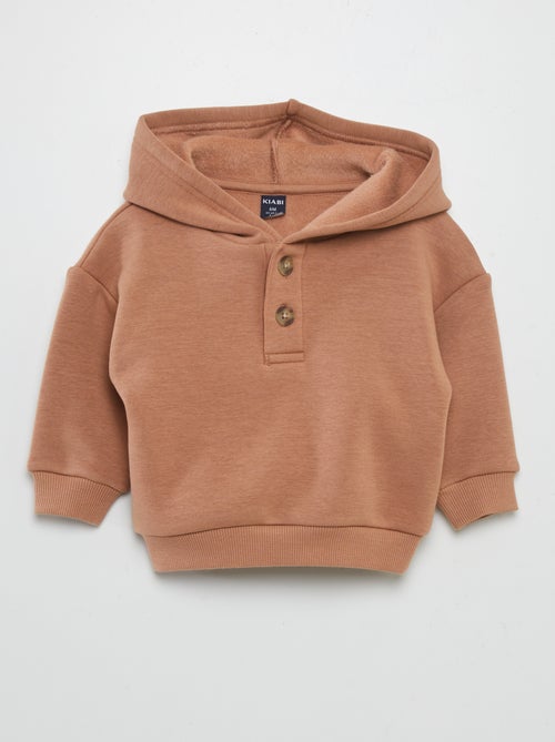 Sweatshirt com capuz em moletão - Kiabi