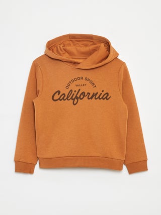Sweatshirt com capuz em moletão