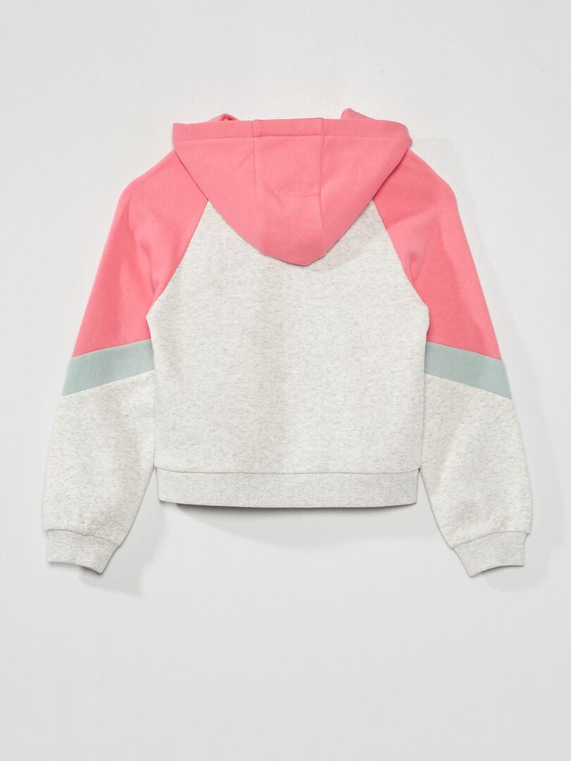 Sweatshirt com capuz em moletão CINZA - Kiabi