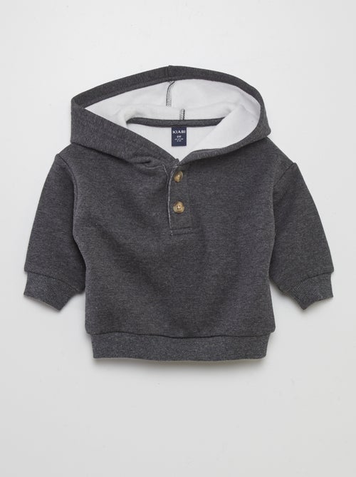 Sweatshirt com capuz em moletão - Kiabi