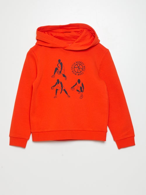 Sweatshirt com capuz em moletão - Kiabi