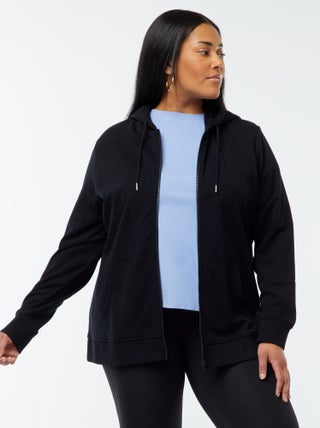 Sweatshirt com capuz em moletão