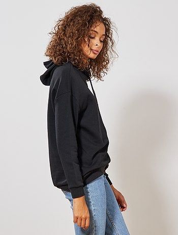 Mulher do 34 até 48 - Sweatshirt com capuz em moletão - Kiabi