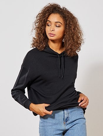 Mulher do 34 até 48 - Sweatshirt com capuz em moletão - Kiabi