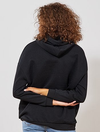 Mulher do 34 até 48 - Sweatshirt com capuz em moletão - Kiabi