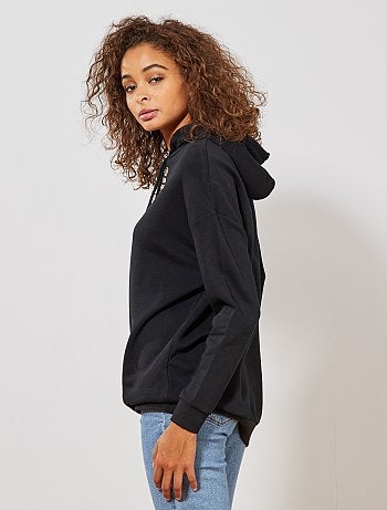 Mulher do 34 até 48 - Sweatshirt com capuz em moletão - Kiabi