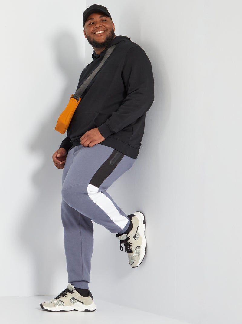 Sweatshirt com capuz em moletão Preto - Kiabi