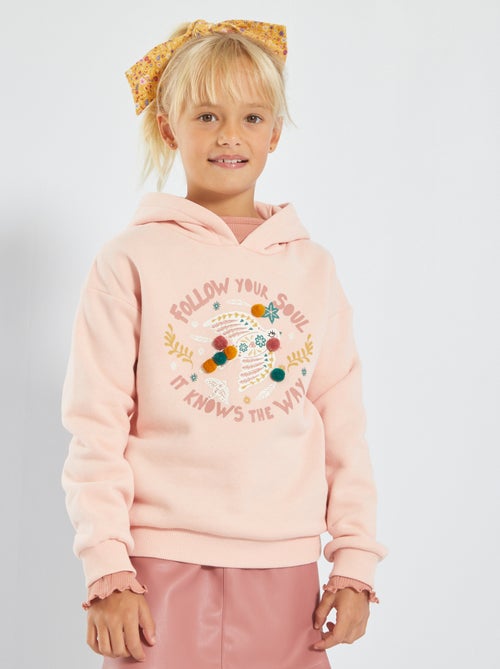 Sweatshirt com capuz em moletão - Kiabi