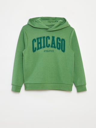 Sweatshirt com capuz em moletão