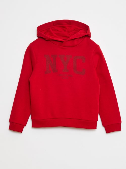 Sweatshirt com capuz em moletão - Kiabi