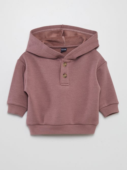 Sweatshirt com capuz em moletão - Kiabi