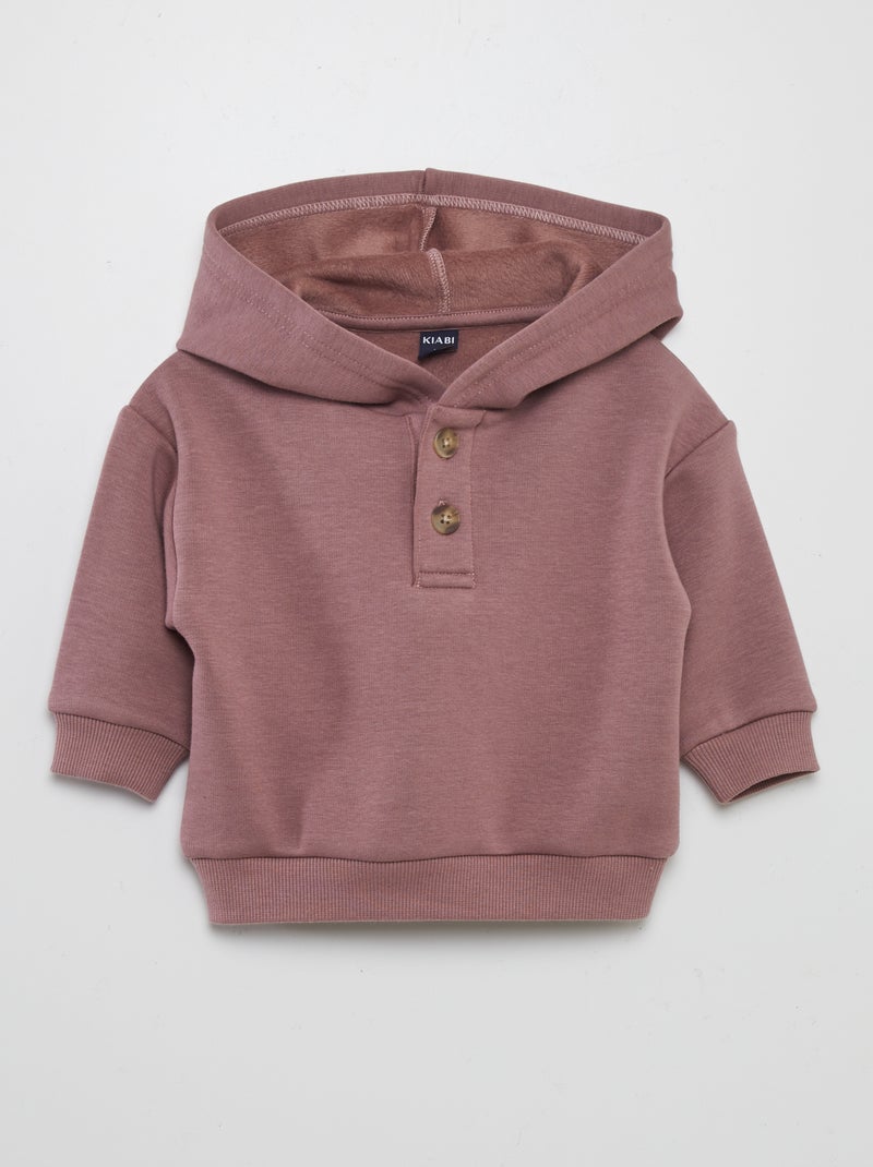 Sweatshirt com capuz em moletão VIOLETA - Kiabi