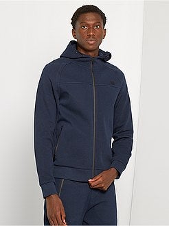 Sweatshirt com capuz em piqué de algodão - Kiabi