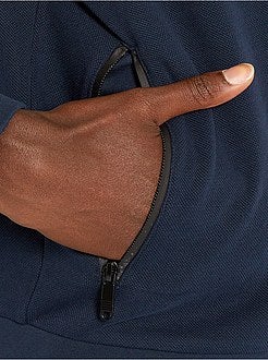 Sweatshirt com capuz em piqué de algodão - Kiabi