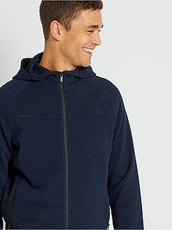 Sweatshirt com capuz em piqué de algodão - Kiabi