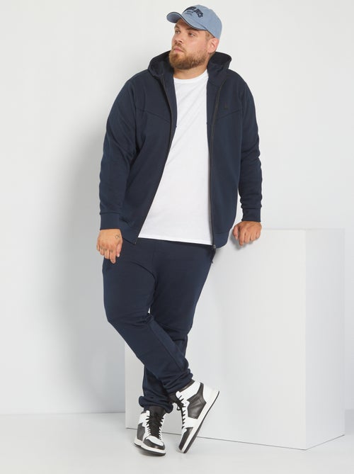 Sweatshirt com capuz em piqué de algodão - Kiabi