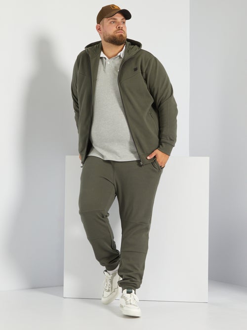 Sweatshirt com capuz em piqué de algodão - Kiabi
