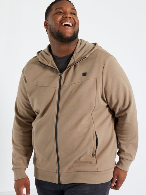 Sweatshirt com capuz em piqué de algodão - Kiabi