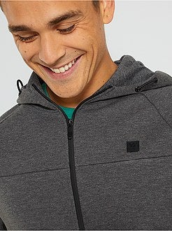 Sweatshirt com capuz em piqué de algodão - Kiabi