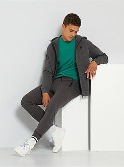 Sweatshirt com capuz em piqué de algodão - Kiabi